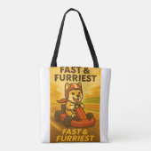 柴犬クールトートバッグ – バイクもしくは自転車に乗る人ドッグバッグ トートバッグ (裏面)