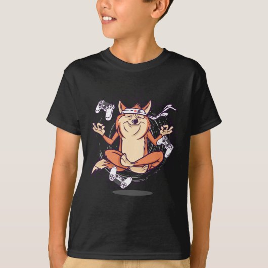 柴犬ゲーミング Tシャツ (正面)