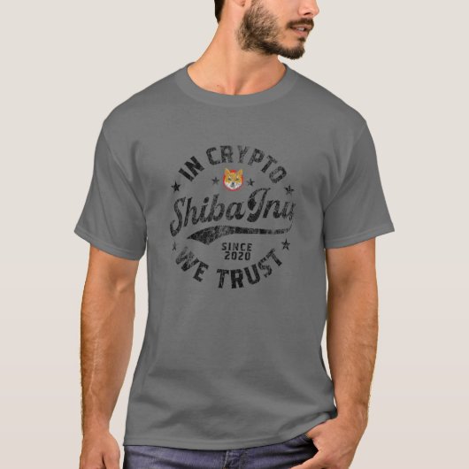 柴犬コインのCrypto We Trust Token Crypto Tシャツ (正面)