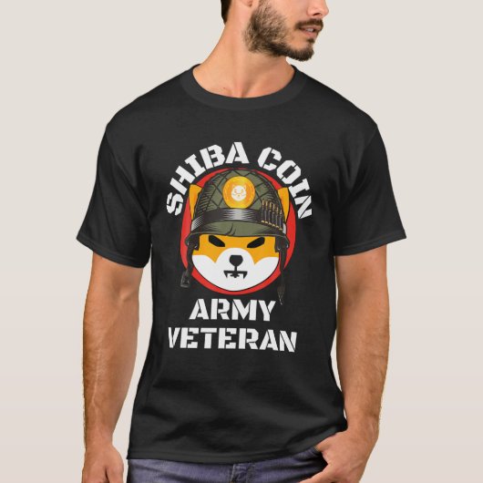 柴犬コインアーミークリプト退役軍人ミーム$SHIBホテル Tシャツ (正面)