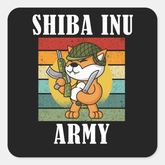 柴犬コインシーブトークンホームドムーン スクエアシール (正面)