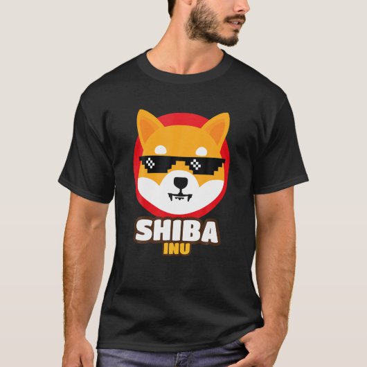 柴犬コイン暗号トークン暗号通貨財布 Tシャツ (正面)