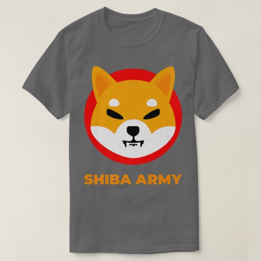 柴犬コイン暗号トークン暗号通貨財布 Tシャツ (デザイン正面)