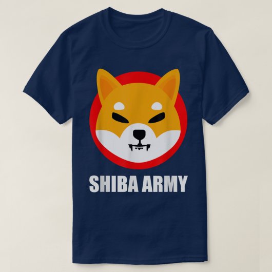柴犬コイン暗号トークン暗号通貨財布 Tシャツ (デザイン正面)