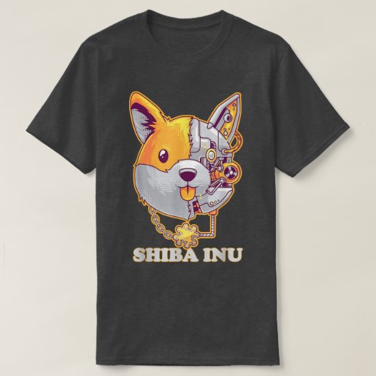 柴犬コイン暗号トークン暗号通貨財布 Tシャツ (デザイン正面)