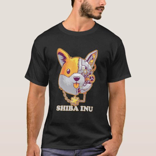 柴犬コイン暗号トークン暗号通貨財布 Tシャツ (正面)
