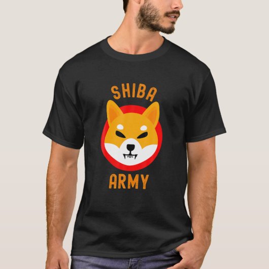 柴犬コイン暗号トークン暗号通貨財布 Tシャツ (正面)