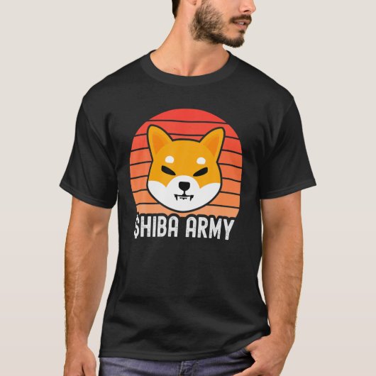 柴犬コイン暗号トークン暗号通貨財布 Tシャツ (正面)