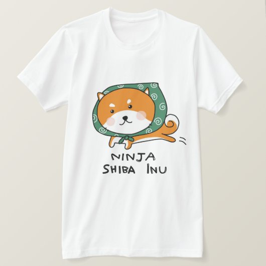 柴犬サムライお父さんTシャツ - 日本犬パパTシャツ Tシャツ (デザイン正面)