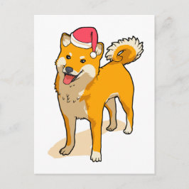 柴犬サンタクロース犬クリスマス ポストカード