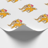 柴犬サンタクロース犬クリスマス ラッピングペーパー (角)