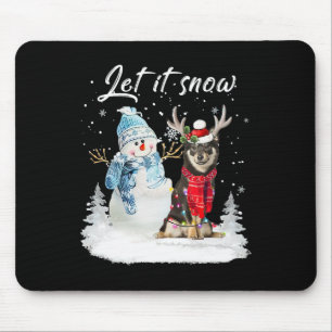 柴犬サンタドッグクリスマス雪だるまクリスマスパジャマ マウスパッド