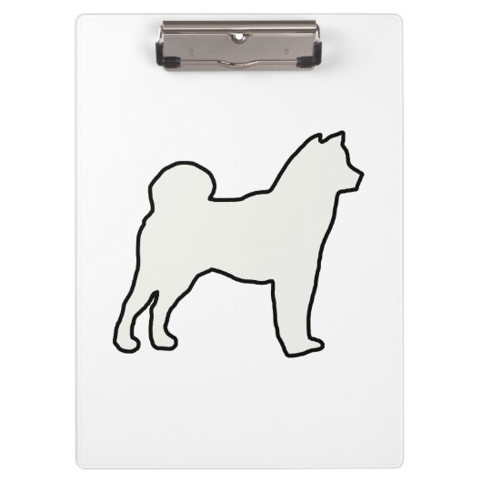 柴犬シルエットクリーム クリップボード (正面)