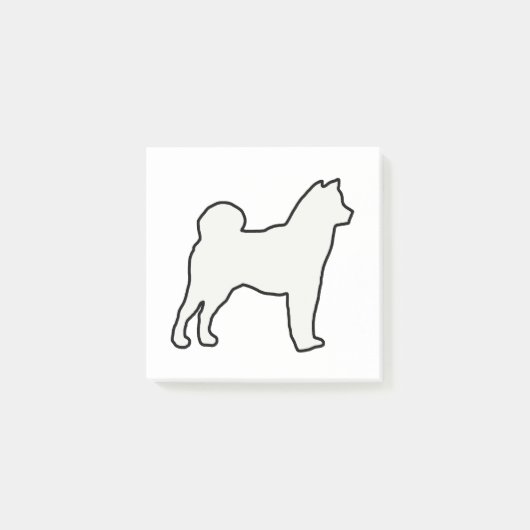 柴犬シルエットクリーム ポストイット (正面)
