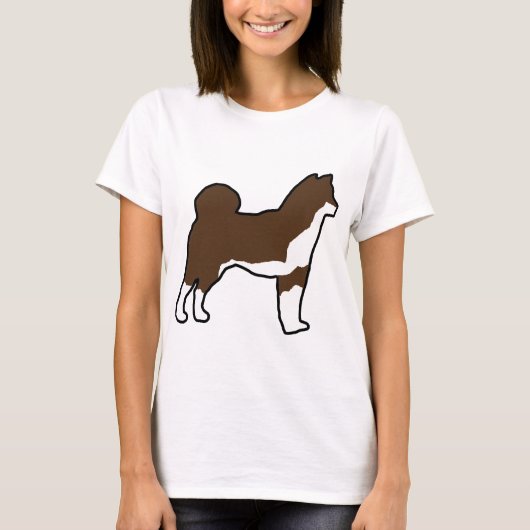 柴犬シルエット赤ゴマ Tシャツ (正面)