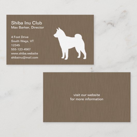柴犬シルエット 名刺 (正面/裏面)