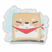 柴犬スクエア漫画 シール (正面)