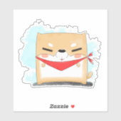 柴犬スクエア漫画 シール (シート)