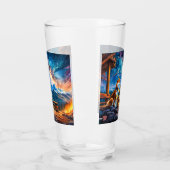 柴犬スターゲージングデザインバイリッチアメンギル タンブラーグラス (左)