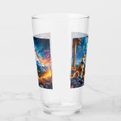 柴犬スターゲージングデザインバイリッチアメンギル タンブラーグラス (右)