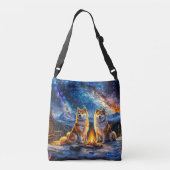 柴犬スターゲージング03デザインバイリッチAMeNギル クロスボディバッグ (裏面)