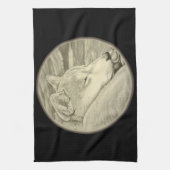 柴犬タオルドッグラバーアートティータオル&デコール キッチンタオル (縦)