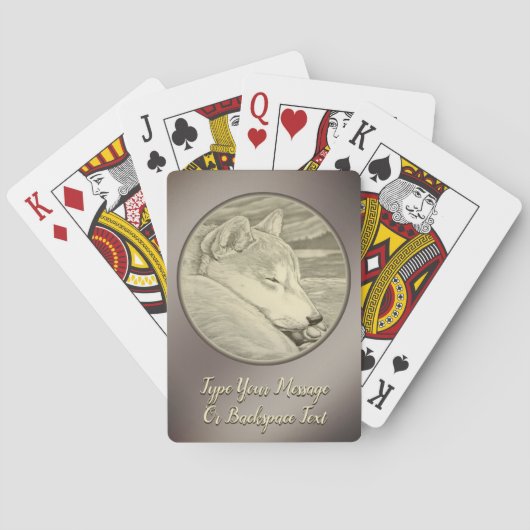 柴犬トランプパーソナライズされたドッグカード トランプ (裏面)