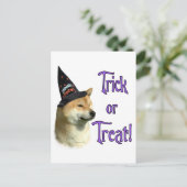 柴犬トリック ポストカード (スタンド正面)