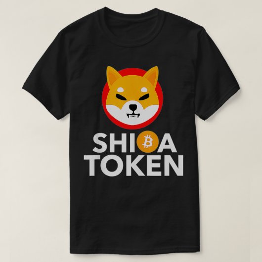 柴犬トークンクール、暗号通貨Shibaコイン Tシャツ (デザイン正面)