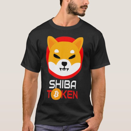 柴犬トークン暗号、$Shibコイン暗号通貨 Tシャツ (正面)