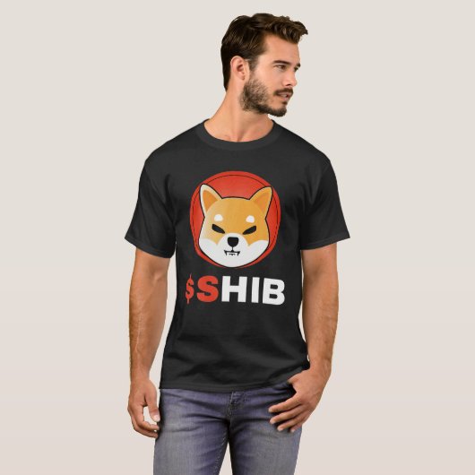 柴犬トークン暗号、$Shibコイン暗号通貨 Tシャツ (正面フル)