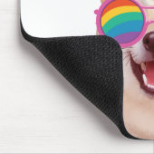 柴犬ドッグとハートバレンタインデー マウスパッド (コーナー)