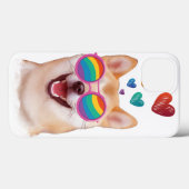 柴犬ドッグとハートバレンタインデー Case-Mate iPhoneケース (裏面 (横))