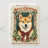 柴犬ドッグのクリスマスカード シーズンカード (正面/裏面)