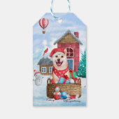 柴犬ドッグインスノークリスマスドッグ ギフトタグ (裏面)