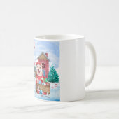 柴犬ドッグインスノークリスマスドッグ コーヒーマグカップ (正面右)