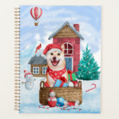 柴犬ドッグインスノークリスマスドッグ プランナー手帳 (正面)