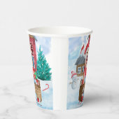 柴犬ドッグインスノークリスマスドッグ 紙コップ (右)