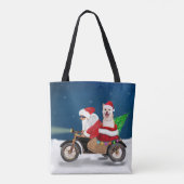 柴犬ドッグクリスマスサンタクロース トートバッグ (裏面)