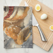 柴犬ドッグクリスマスフェスティバル キッチンタオル (四つ折り)