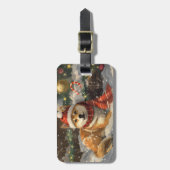 柴犬ドッグクリスマスフェスティバル ラゲッジタグ (正面縦)