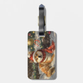 柴犬ドッグクリスマスフェスティバル ラゲッジタグ (裏面縦)