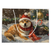 柴犬ドッグクリスマスフェスティバル ラージペーパーバッグ (裏面)