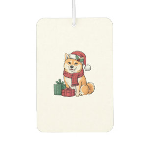柴犬ドッグクリスマス服サンタハットドッグクリスマス カーエアーフレッシュナー