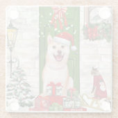 柴犬ドッグクリスマス ガラスコースター (裏面)