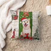 柴犬ドッグクリスマス クッション (ブランケット)