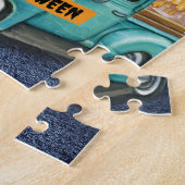 柴犬ドッグハロウィーントラック怖い夜 ジグソーパズル (側面)