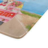 柴犬ドッグバレンタインデートラックハート カッティングボード (角)