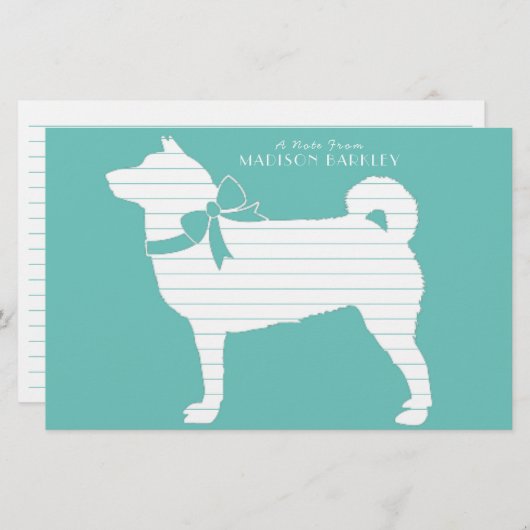 柴犬ドッグパピー 便箋 (正面/裏面)