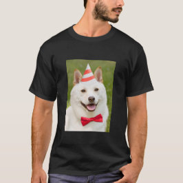 柴犬ドッグパーティーハット Tシャツ